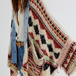 Free People Running Wild Poncho-Rare